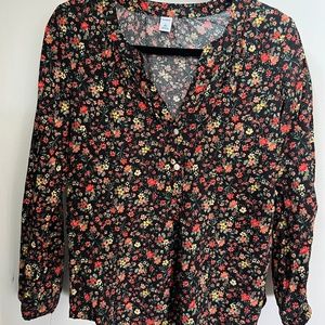 Old Navy Floral Blouse S/TALL